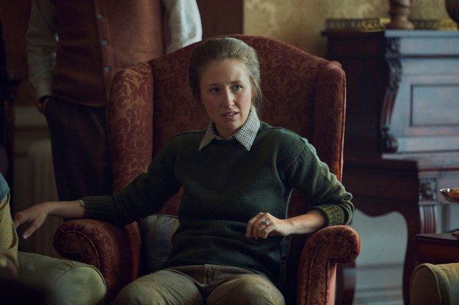 Handout - The Crown series 4 - netflix The Crown S4. Picture shows: Princess Anne (ERIN DOHERTY). Filming Location: Knebworth
