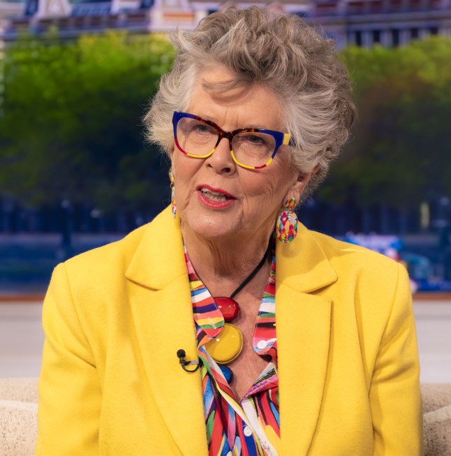 Editorial use only Mandatory Credit: Photo by Ken McKay/ITV/Shutterstock (15198302f) Prue Leith 'Good Morning Britain' TV show, London, UK - 14 Mar 2025