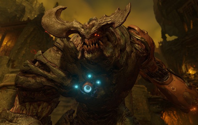 A monster from 2016's Doom reboot