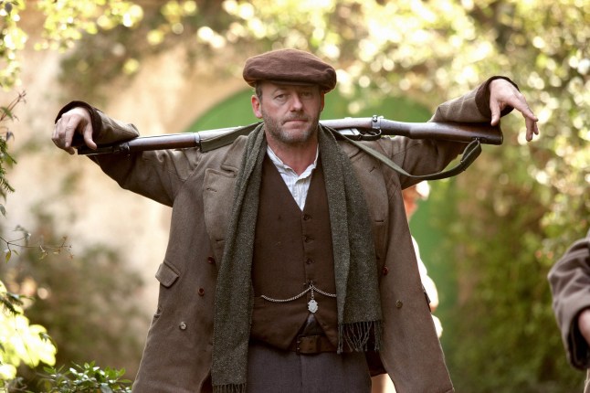 Editorial use only. No book cover usage. Mandatory Credit: Photo by Joss Barratt/Oil Flick/Element/Pathe/Kobal/REX/Shutterstock (5881075l) Liam Cunningham The Wind That Shakes The Barley - 2006 Director: Ken Loach Oil Flick/16 Films/Element/Pathe UK/FRANCE Scene Still Drama Le Vent se l?ve