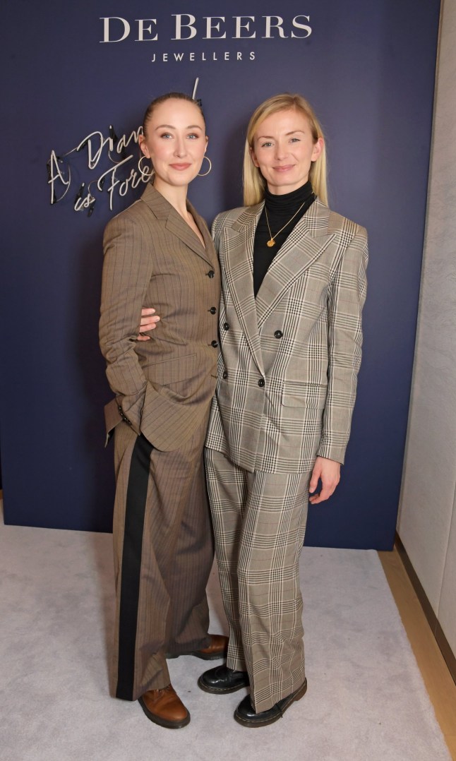 LONDON, ENGLAND - NOVEMBER 24: Erin Doherty and Sophie Melville attend the De Beers Jewellers London Flagship Store opening event on November 24, 2021 in London, England. (Photo by David M. Benett/Dave Benett/Getty Images for De Beers)