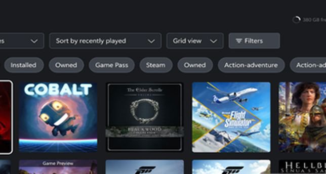 Leaked Xbox UI showing Steam tab