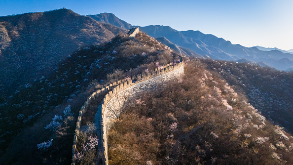Spring Scenery Of Jiankou Section Of Great Wall In Beijing