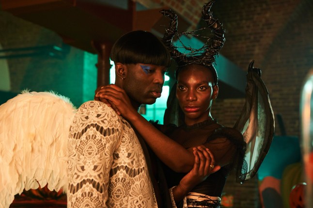 Paapa Essiedu left, with Michaela Coel in television programme I May Destroy You. Photograph: Natalie Seery/BBC
