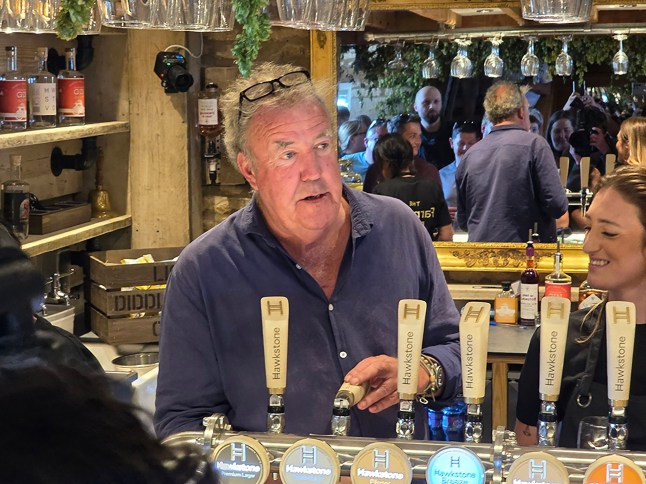 Jeremy Clarkson in The Farmer's Dog pub