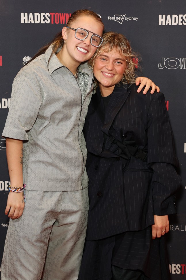 SYDNEY, AUSTRALIA - FEBRUARY 14: JoJo Siwa and Kath Ebbs attend the Australian premiere of "Hadestown" at Theatre Royal on February 14, 2025 in Sydney, Australia. (Photo by Don Arnold/WireImage)