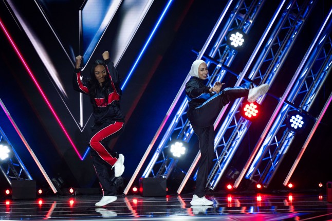 EMBARGOED TO 1900 SATURDAY APRIL 5 For use in UK, Ireland or Benelux countries only Undated BBC handout photo of Zavia Hill and Aneila Afsar. A leg injury has forced a Gladiators contestant out of the competition after they made the final. Zavia Hill, a personal trainer from Manchester, was hit during one of the games on the BBC One show???s semi-final, and at first it seemed like she would continue. She was treated by a physiotherapist backstage and made it to the final leg, an assault course called The Eliminator, taking home the win, but later had to withdraw. Issue date: Saturday April 5, 2025. PA Photo. See PA story SHOWBIZ Gladiators. Photo credit should read: BBC/Graeme Hunter/Hungry Bear Media Ltd/PA Wire NOTE TO EDITORS: Not for use more than 21 days after issue. You may use this picture without charge only for the purpose of publicising or reporting on current BBC programming, personnel or other BBC output or activity within 21 days of issue. Any use after that time MUST be cleared through BBC Picture Publicity. Please credit the image to the BBC and any named photographer or independent programme maker, as described in the caption.