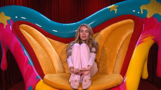 EDITORIAL USE ONLY Mandatory Credit: Photo by Shutterstock for Big Brother (15247318i) Ella Rae Wise in the diary room 'Celebrity Big Brother' TV Show, Series 2, Episode 4, London, UK - 10 Apr 2025