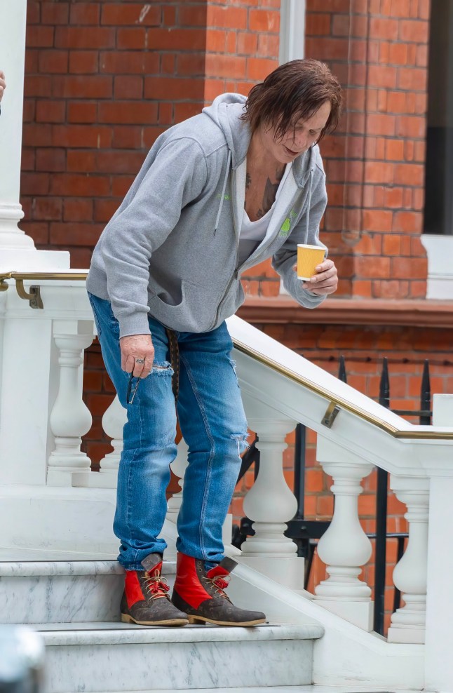 13 April 2025 - EXCLUSIVE. EXCLUSIVE: Mickey Rourke Resurfaces After Celebrity Big Brother Axe ??? and He Looks Like He's Gone Ten Rounds with Tyson! Hollywood hellraiser Mickey Rourke has finally emerged after his shock exit from the Celebrity Big Brother house ??? and fans could hardly believe their eyes. The Sin City star, 72, cut a disheveled figure as he was spotted loitering outside a plush hotel, clutching a takeaway coffee while flanked by a burly close protection guard. Wearing dark shades and a weathered expression, Rourke looked every inch the battle-worn boxer ??? ironic, given his real-life history in the ring. Sources close to the star say he's been laying low since his dramatic eviction Credit: CLICK NEWS AND MEDIA Ref: AMdef **Exclusive to CLICK NEWS AND MEDIA** CLICK NEWS AND MEDIA - PICTURES@CLICKNEWSANDMEDIA.COM - 07774 321240 -