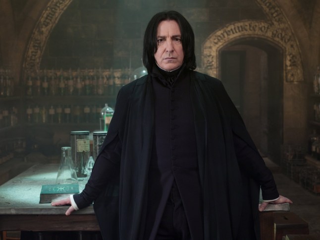 Actor Alan Rickman on the set of the film, 'Harry Potter and The Order of the Phoenix', London, England, 2006. (Photo by Murray Close/ Getty Images)