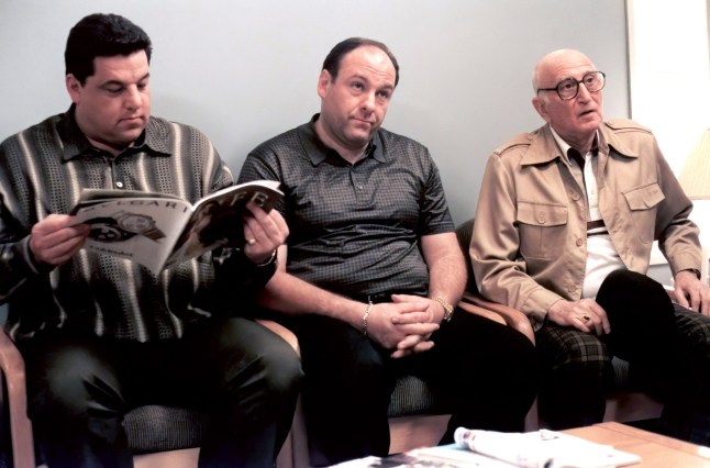No Merchandising. Editorial Use Only. No Book Cover Usage. Mandatory Credit: Photo by HBO/Everett/REX/Shutterstock (14499837a) THE SOPRANOS, from left: Steve Schirripa, James Gandolfini, Dominic Chianese, 'For All Debts Public and Private', (S4.E1, aired Sep 15, 2002), 1999-2007. ?HBO/Courtesy Everett Collection The Sopranos - 15 Sep 2002