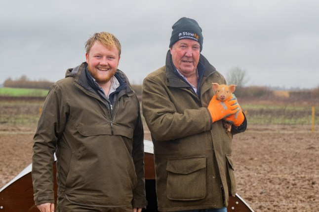 Undated Handout Photo from Clarkson???s Farm. Pictured: Kaleb Cooper and Jeremy Clarkson. See PA Feature SHOWBIZ TV Quickfire Clarkson Cooper. WARNING: This picture must only be used to accompany PA Feature SHOWBIZ TV Quickfire Clarkson Cooper. PA Photo. Picture credit should read: Prime Video / Ellis O'Brien. NOTE TO EDITORS: This picture must only be used to accompany PA Feature SHOWBIZ TV Quickfire Clarkson Cooper. 14052825