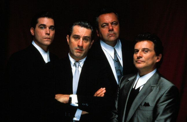 Editorial use only. No book cover usage. Mandatory Credit: Photo by Warner Br/Everett/REX/Shutterstock (1218754aa) GOODFELLAS, Ray Liotta, Robert De Niro, Paul Sorvino, Joe Pesci Goodfellas - 1990