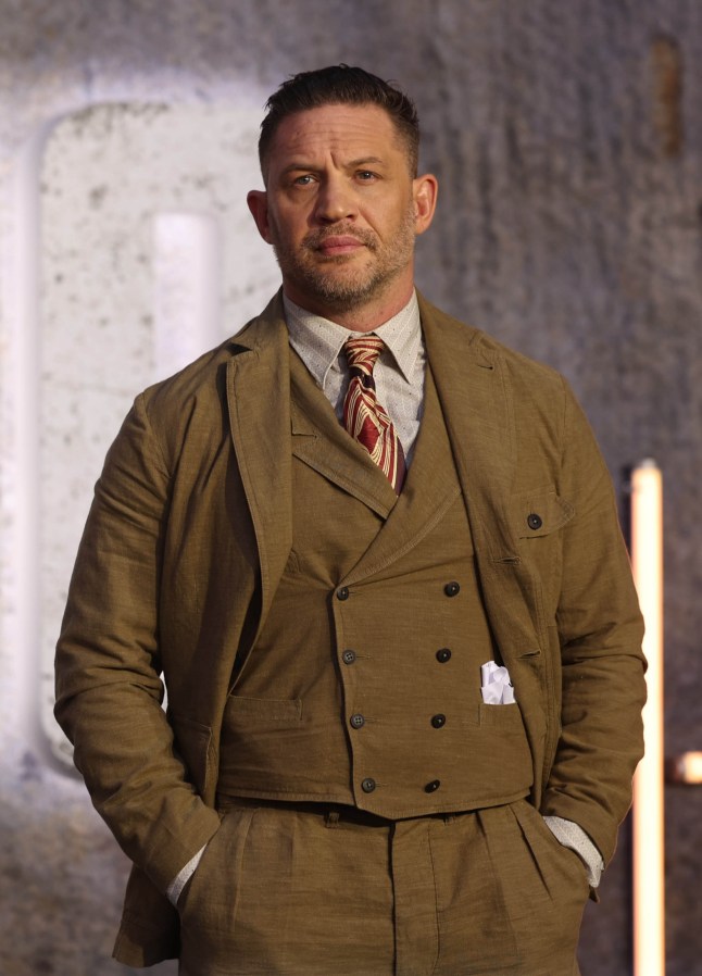 Mandatory Credit: Photo by NEIL HALL/EPA-EFE/REX/Shutterstock (15255276b) British actor and cast-member Tom Hardy poses at the world premiere of the movie 'Havoc' at the BFI IMAX in London, Britain, 15 April 2025. The film will be released to the Netflix streaming service on 25th April 2025. World premiere of Havoc, London, United Kingdom - 15 Apr 2025