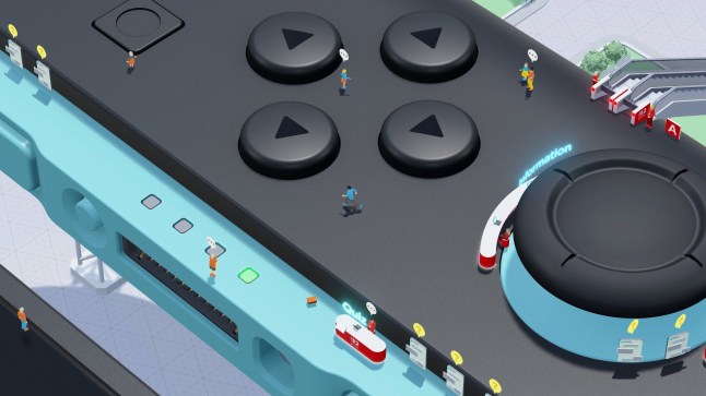 Nintendo Switch 2 Welcome Tour key screenshot of a big giant Joy-Con 2