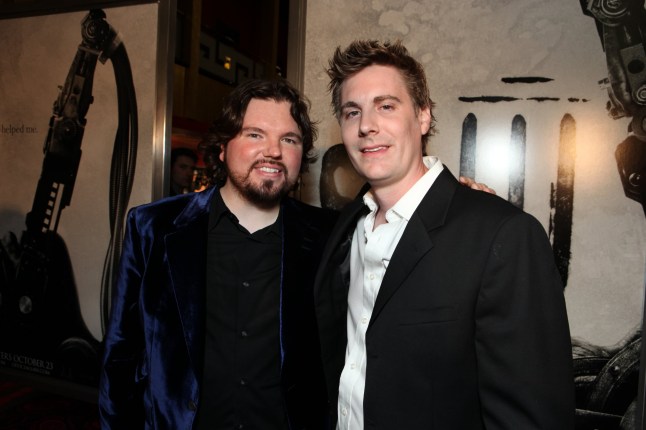 Mandatory Credit: Photo by Eric Charbonneau/REX/Shutterstock (4377630aw) HOLLYWOOD, CA - OCTOBER 22: Screenwriter Marcus Dunstan and Screenwriter Patrick Melton at Lionsgate's screening of 'Saw VI' on October 22, 2009 at The Mann's Chinese Six Theater in Hollywood, California. Lionsgate's screening of 'Saw VI' Hollywood Los Angeles, America.