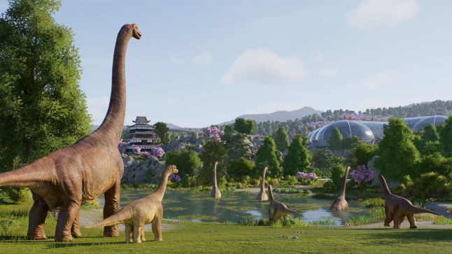 Jurassic World Evolution 3 screenshot of brontosaurus