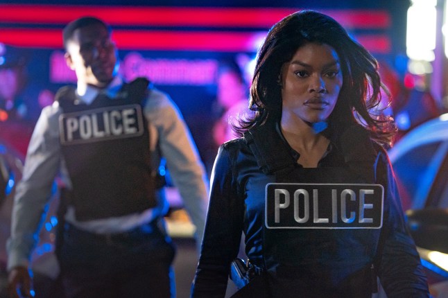 Straw. Teyana Taylor as Officer Kay Raymond in Straw. Cr. Chip Bergmann/Perry Well Films 2/Courtesy Netflix ??2025