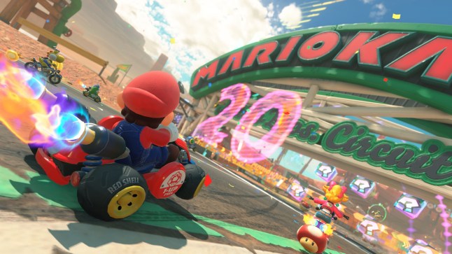 Mario Kart World screenshot of Mario playing Knockout Tour
