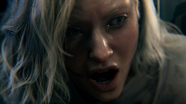 Resident Evil Requiem image of Grace looking scared