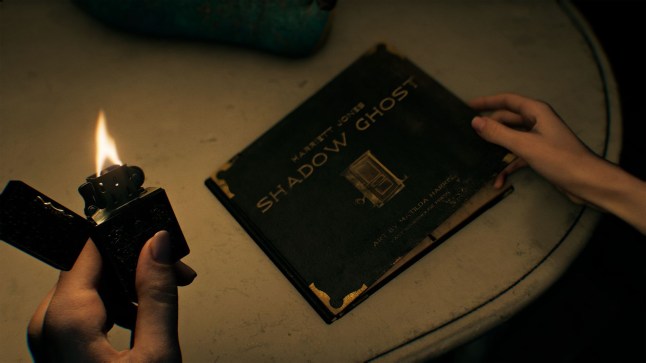 Resident Evil Requiem image of a lighter and book