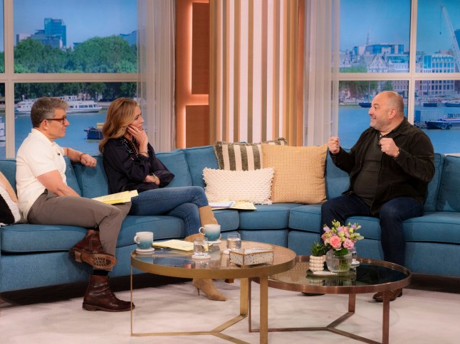 Editorial use only Mandatory Credit: Photo by Ken McKay/ITV/Shutterstock (15352196l) Ben Shephard, Cat Deeley, Wynne Evans 'This Morning' TV show, London, UK - 11 Jun 2025
