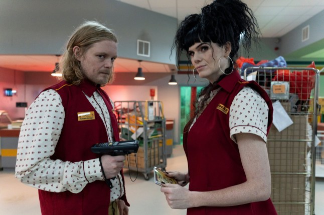 Editorial use only Mandatory Credit: Photo by ITV/Shutterstock (15352222k) Jordan Gray as Liv and Thomas Gray as Tom. 'Transaction' TV Show, Series 1, Episode 1 UK - Jun 2025 Transaction, is a six part British ITV sitcom series created by and starring Jordan Gray and co-starring Nick Frost. After a marketing campaign backfires spectacularly, supermarket boss Simon (Nick Frost) finds himself in hot water with the LGBTQ+ community. To try and prove that he's really inclusive, honest, he hires Liv (Gray), a transgender woman who ticks the diversity box, but not much else. Despite a non-existent work ethic, it's pretty much impossible for Liv to get the sack, encouraging her to wreak havoc on the supermarket night shift.