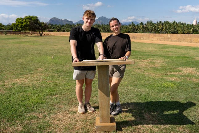 TITLE:Race Across the World S5,EP NUMBER:8,TX DATE:11-06-2025,TX WEEK:23,EMBARGOED UNTIL:11-06-2025 22:01:01,PEOPLE:Fin and Sioned,DESCRIPTION:Embargoed until post TX8 22.01:01 Wednesday 11th June 2025.,COPYRIGHT:Studio Lambert,CREDIT LINE:BBC/Studio Lambert