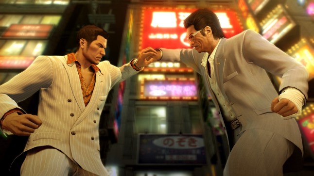 Kazuma Kiryu engages in a fight in Yakuza 0 Director's Cut