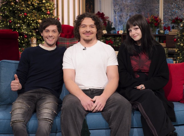 Editorial use only Mandatory Credit: Photo by Ken McKay/ITV/REX/Shutterstock (15019803t) Tyger Drew-Honey, Daniel Roche, Ramona Marquez 'This Morning' TV show, London, UK - 24 Dec 2024