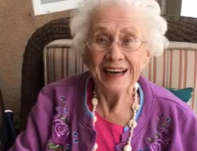 A still of Betsy Gay as an old woman