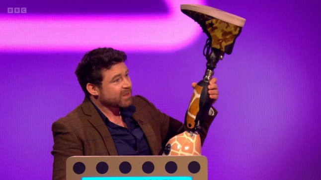 BBC videograb. Blankety Blank 14th June 2025. Contestant Nathanael Hill