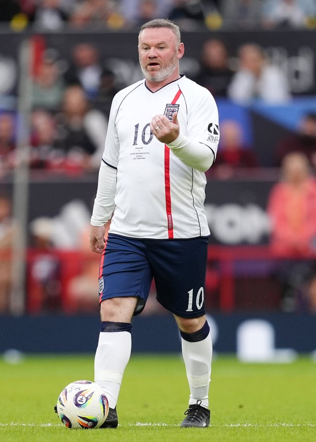 England's Wayne Rooney during Soccer Aid for UNICEF 2025 at Old Trafford, Manchester. Picture date: Sunday June 15th, 2025. PA Photo. Photo credit should read: Martin Rickett/PA Wire. RESTRICTIONS: Use subject to restrictions. Editorial use only, no commercial use without prior consent from rights holder.