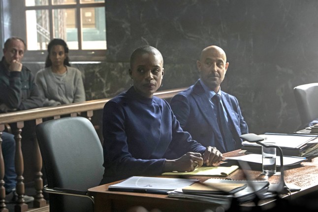 T'Nia Miller and Stanley Tucci. La Fortuna (Picture: AMC)